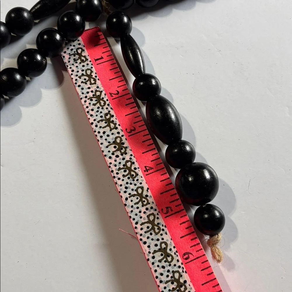 Black Beaded Garland Victorian Garland Rustic Black Fireplace Garland Rustic